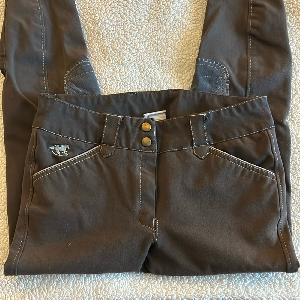 Smartpak piper 26R breeches dark grey with light grey